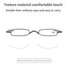 Elegant Reading Glasses Metal Frame Ultra-thin Men Women Reading Glasses Portable Mini Reading Presbyopia Eyeglasses with Box
