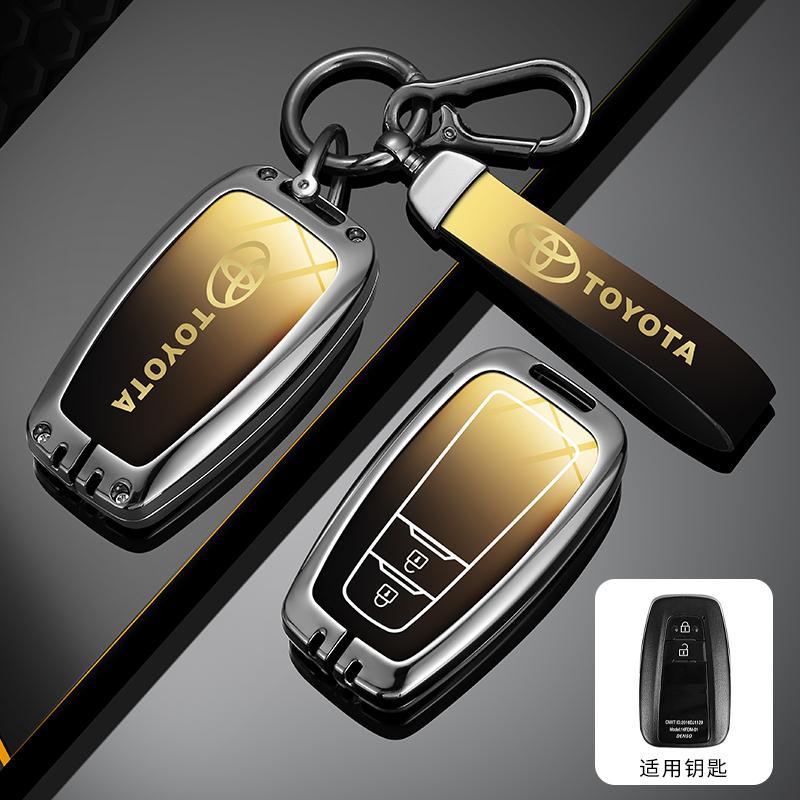 

2026 Hot For Toyota Hub Caps Alloy Car Key Case Full Cover Shell Fob for Toyota Prius Camry Corolla CHR C-HR RAV4 Land Cruiser P