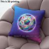 Holographic Soccer Football Throw Pillow Covers Pattern Cushion Cover Suitable For Sofa Bedroom Car Pillow Cover