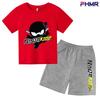 Summer Kids Ninjago T-shirt Set Boys' Clothing  Leisure Cotton PikachuShort Sleeve Preschool 3-12 Girls' Cartoon Animal Print