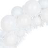 Christmas Ball Wreaths 2 pcs White 33 x 33 x 7 cm Polystyrene