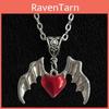 Gothic Punk Heart Shape Pendant With Alloy Drop Oil Necklace For Women