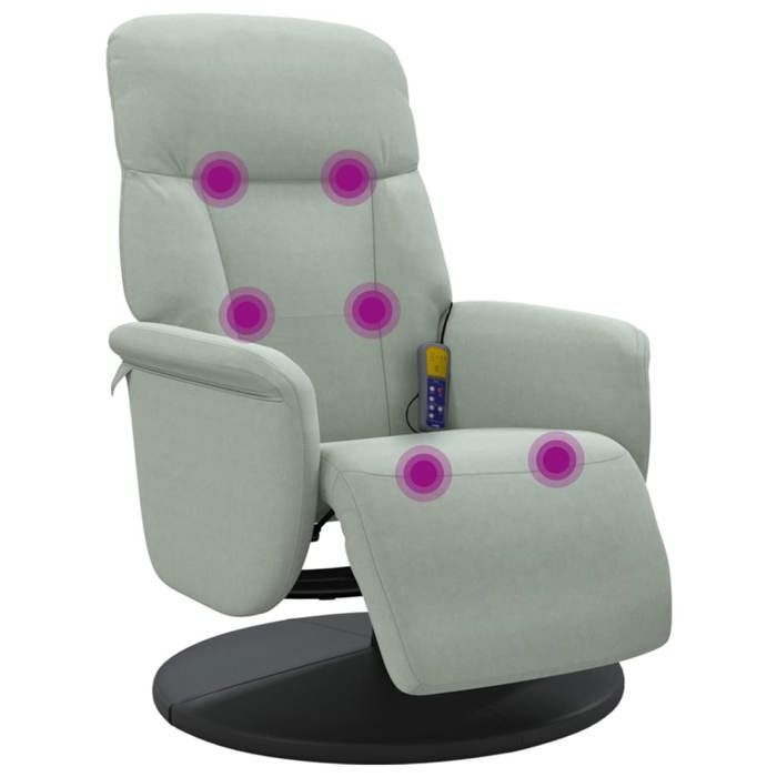 VidaXL Fauteuil Inclinable de Massage Repose-pied, Siège avec Accoudoirs, Chaise de Relaxation avec Dossier Salon, Moderne, 356693