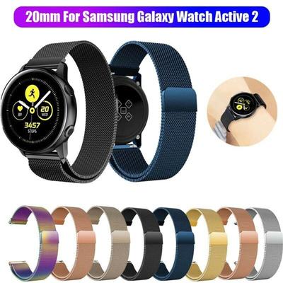 For Sam-sung Galaxy Watch Active/Active2 Magnetic Milanese Loop Wristwatch Band Strap Gear Sport Smartwatch Girls Women Men