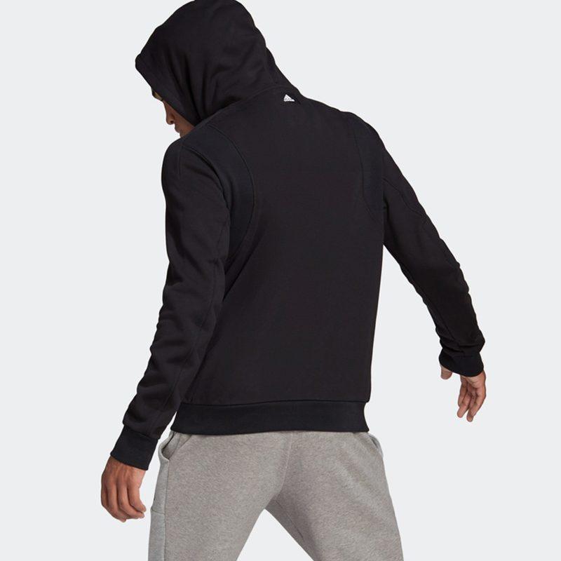 Adidas Sweatshirts Men's Black Hooded Moderate Regular GM6458