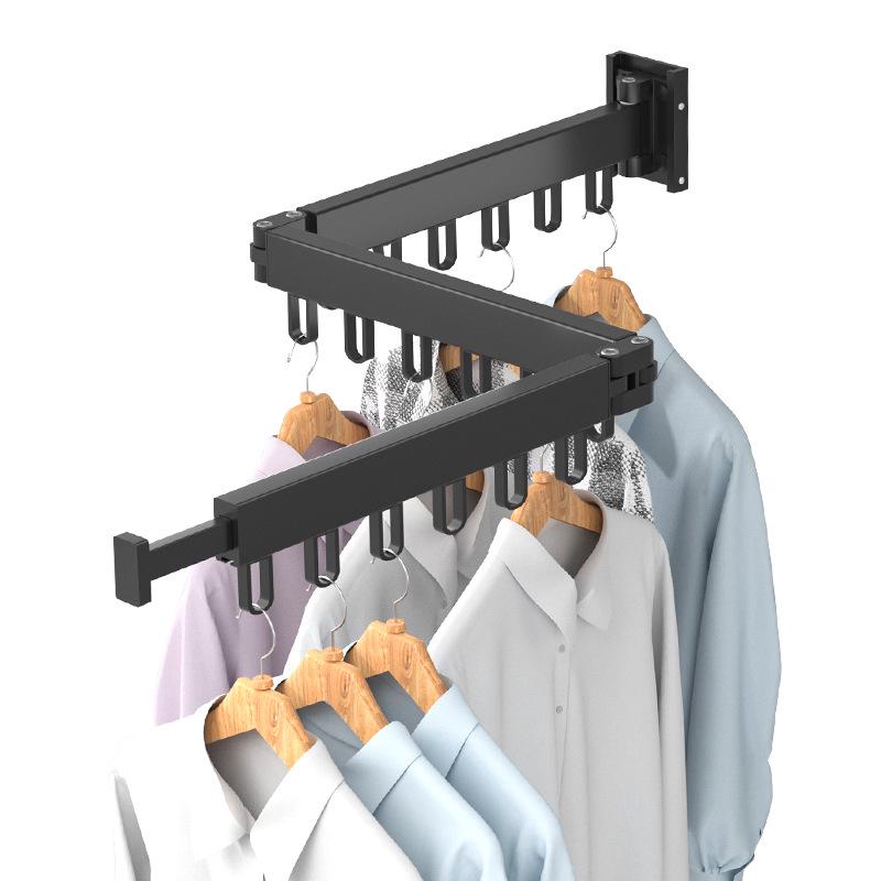 Retractable Folding Indoor Clothes Drying Rack for Balcony and Bathroom