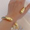 Design Sense Lava Opening Bracelet Personality Fashion Water Drop Glossy Gold Exaggerated Bracelet Gold