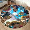 One Piece Round Area Rug Carpet Rug For Living Room Bedroom Sofa Playroom Decor Nonslip Floor Mat