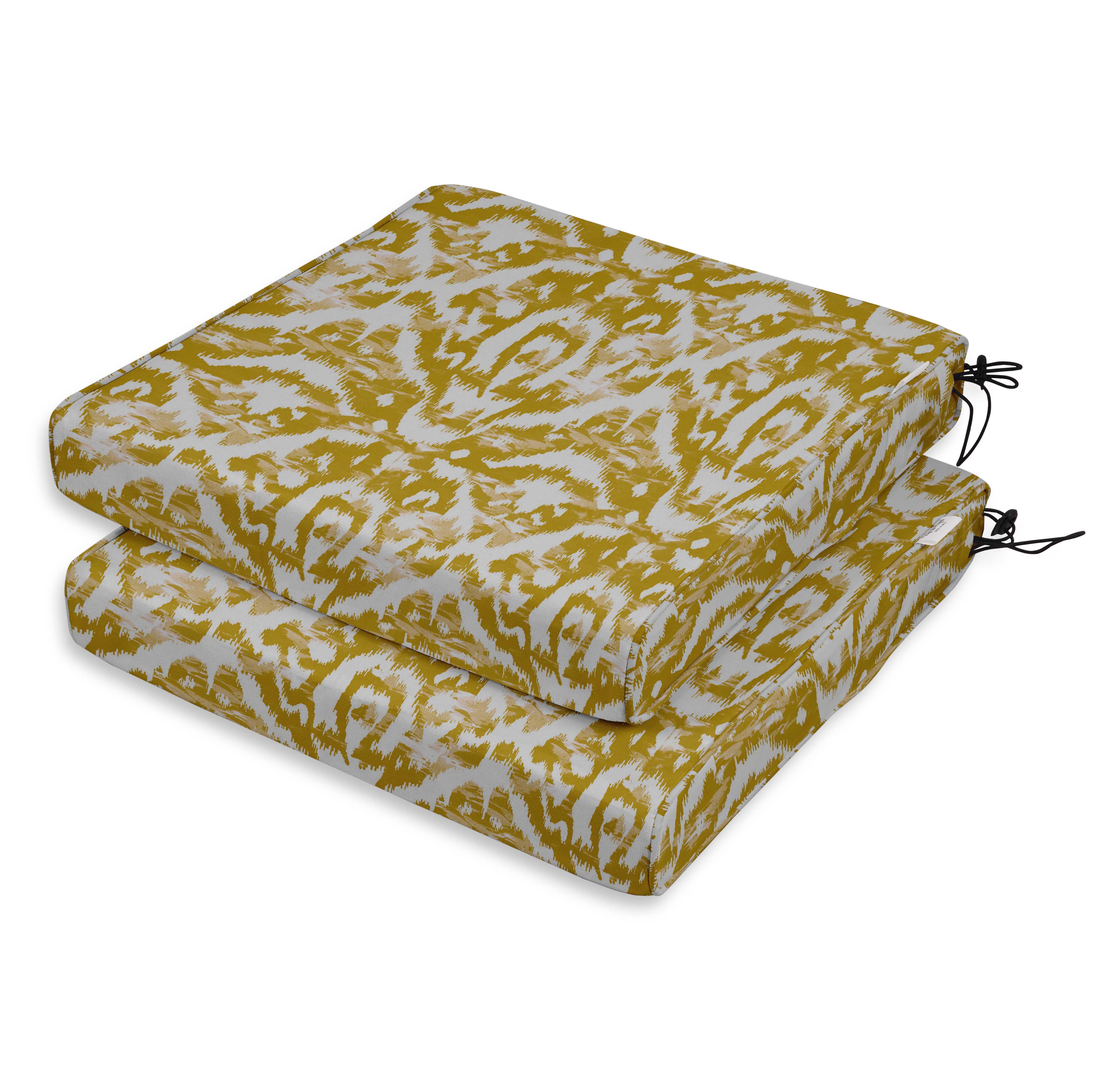 

Vargottam Ідеальний зовнішній вигляд у приміщенні Квадратні кутові подушки для сидінь Водонепроникне крісло для відпочинку 18,5 x 16 дюймів Меблі для внутрішнього дворика для домашнього офісу 18.5 x16 x3 жовтий