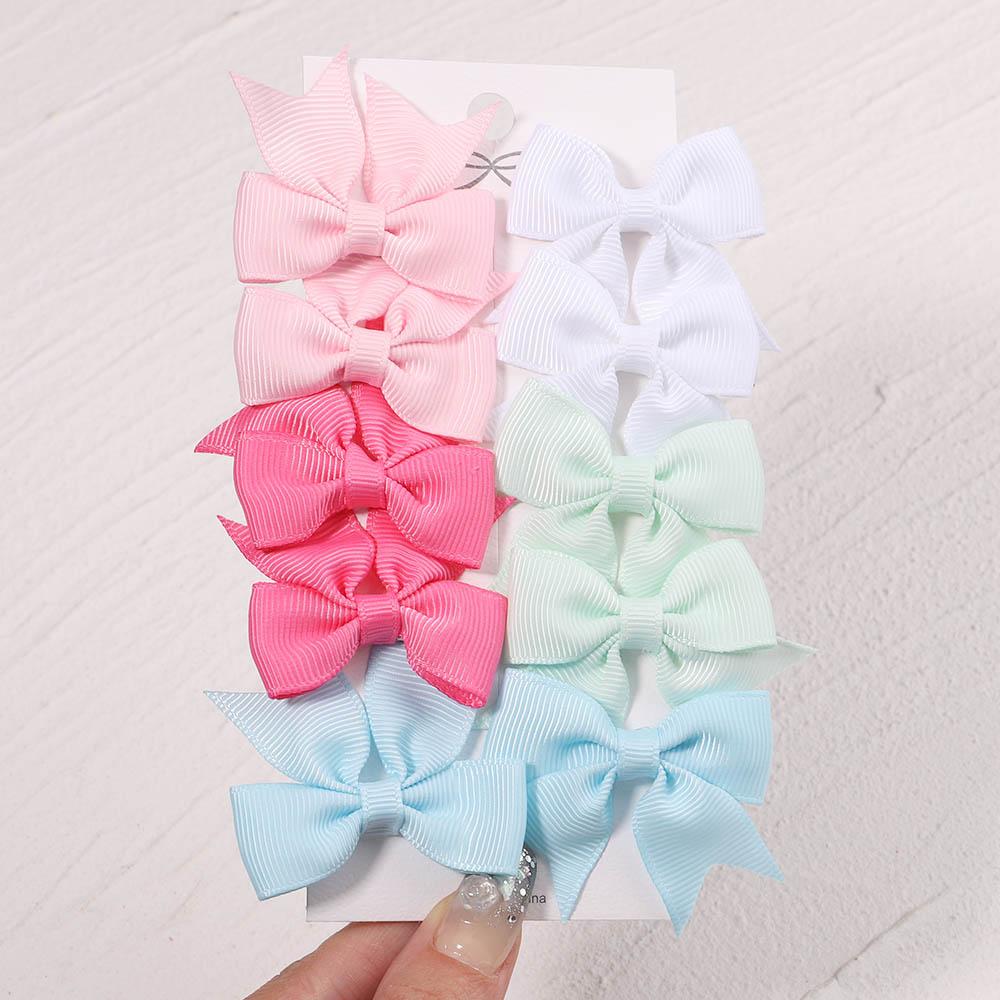 4/10/12Pcs Grosgrain Ribbon Hair Bows With Clip For Cute Baby Girls Colorful Hair Clips Hairpins Barrettes Kids Hair Accessories Quality