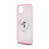 Karl Lagerfeld Ring Stand Karl & Choupette Magsafe - Etui Iphone 15 Plus (Różowy)