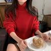 1011 autumn and winter women's thickened soft cashmere turtleneck long-sleeved pullover shoulder sleeve casual lazy sweater