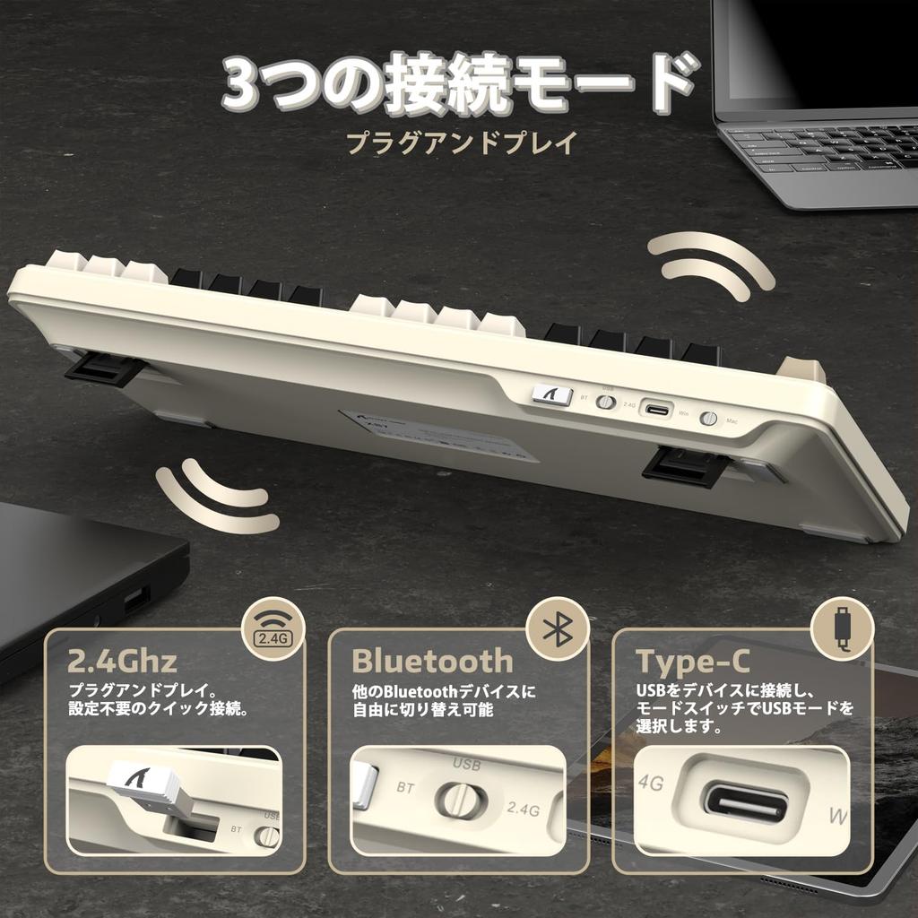 ATTACK SHARK X87 Gaming Keyboard, WirelessBluetoothUSB, Three Connection Modes, Hot-Swap, Gasket Construction, 5-Layer Sound-Absorbing Foam Design