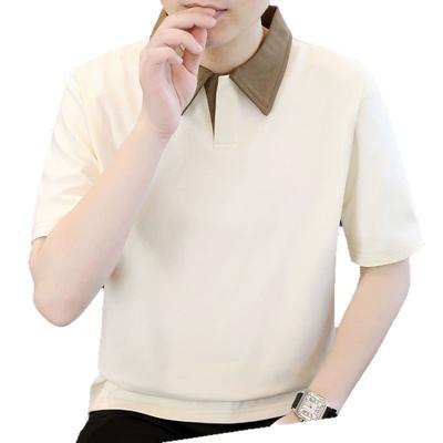 Übergröße Revers Poloshirt Kurzarm T-Shirt Herren Sommer Hochwertiges T-Shirt