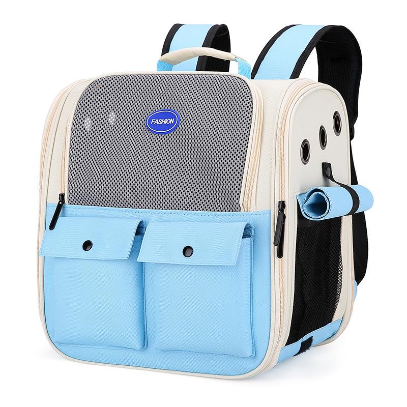 Cat Bag Portable Pet Large Capacity Cat Carrier Backpack Adjustable Strap Pet Carrying Bag Foldable Cat Backpack Outdoor Travel