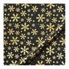 Christmas Reversible Wrapping Paper Roll Black Gold Foil Christmas Tree Snowflake