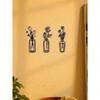 Vase Flower Metal Wall Art Set, Minimalist Floral Line Wall Decor