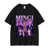 Korean Band Mingi Ateez Print Graphic Tee Shirt Women Summer Hip Hop Kpop O-Neck Clothing T-shirt Unisex 100% Cotton T Shirts