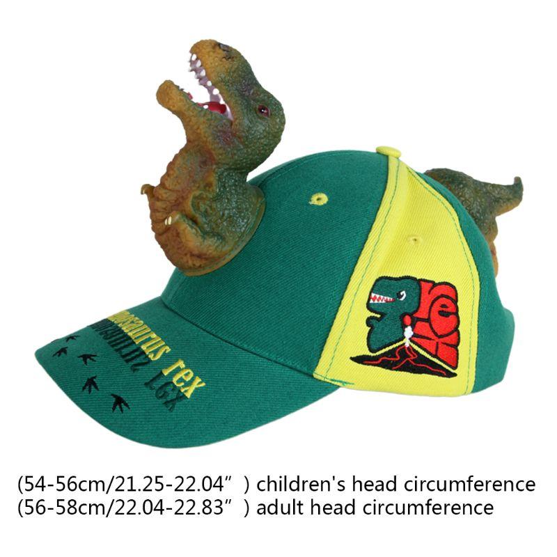 Adult Children 3D Cartoon Fierce Dinosaur Cotton Baseball Funny for Sun for Protection Casual Sports Adjustable for Snapback