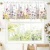 Frühlings-Wildblumen-Gardinen-Schalblende Sonnenblumen-Blumen-Stangen-Tasche Fensterdekoration für Wohnzimmer Küche Schlafzimmer Heimdekorationen