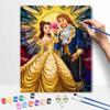 Disney Beauty and the Beast Oil Paint Digital Painting Art Kit Handmade DIY Painting Kit Home Decor