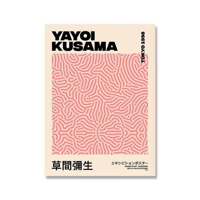 Abstract Yayoi Kusama Pumpkin Canvas Paintings Nordic Posters and Print Wall Art Picture for Living Room Wall Decoration Cuadros