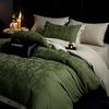 Pure Cotton Jacquard Cotton Abraded Skin-friendly and Warm Thickened Small Wide Edge Bedding Four-piece Set