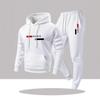 Men's Paris Letter Print Casual Sports Hoodie and Pants Set