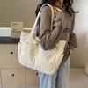 Large Capacity Corduroy Canvas Tote & Crossbody Handbag for Women - Versatile, Fashionable, High-End Shoulder Bag for Commute