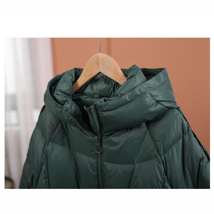 Women Down Jacket Hood Autumn Winter Warm Outwear Casual Loose Over Size Outwear Thick Coat