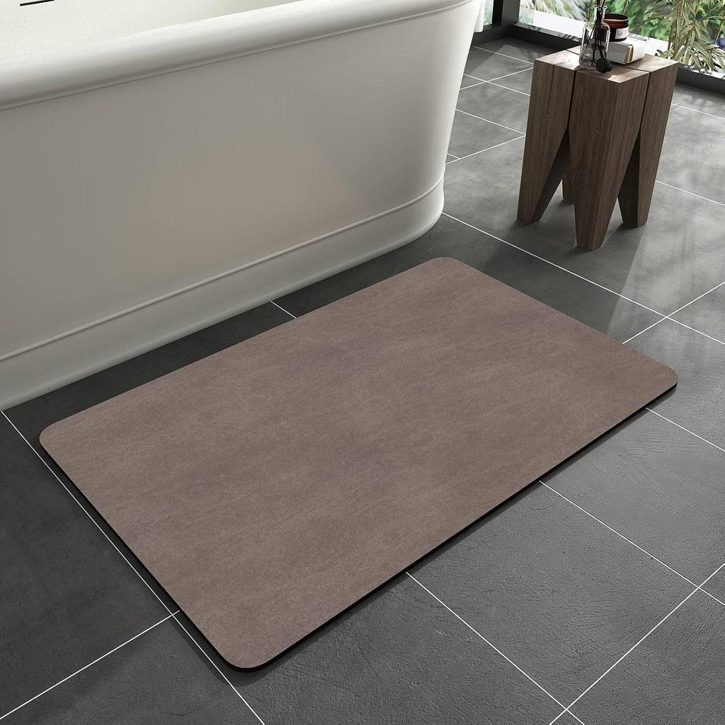 Quick-Dry Anti-Slip Diatom Mud Bathroom Floor Mat - Water Absorbent, Easy to Clean, Decorative Door Mat.