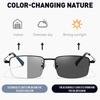 Adjustment Pochromic Multifocal Reading Glasses Men Progressive Anti-Blue Ray Business Spectacles Half-Frame Eyewear 1.0-3.5