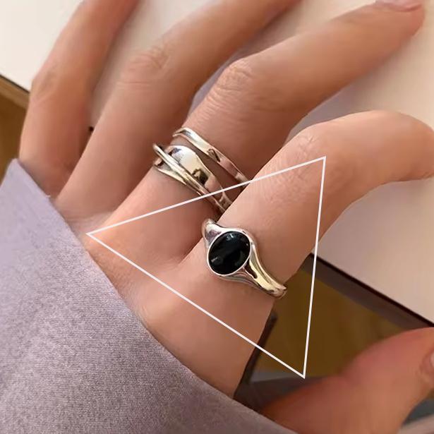 925 Sterling Silver Trend Arched Wide Ring For Female Geometry Punk Design Jewelry Asymmetric Gift Dropshipping