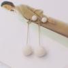 Korean Sweet Stud Earrings for Girls Bobo Plush Ball Long Earrings For Women Temperament Fashion Jewelry Earring brincos