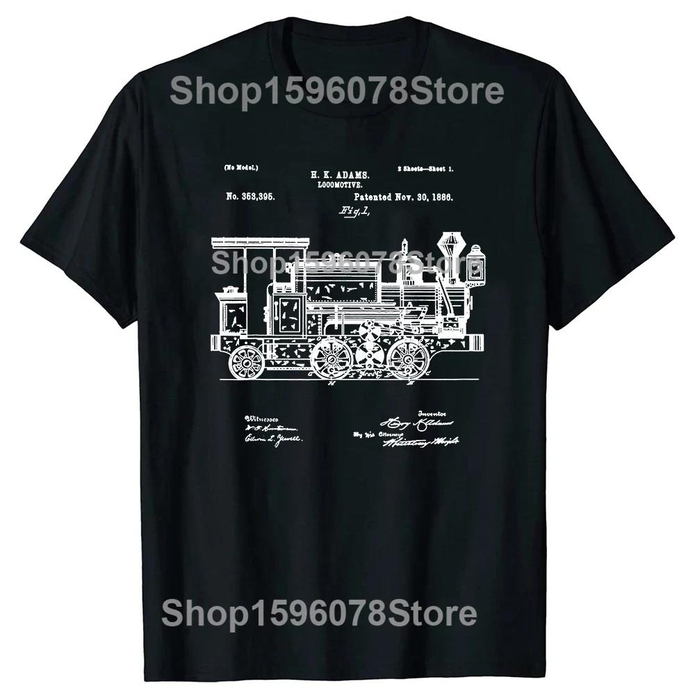 Funny I Love Trains T Shirts Tee Tops Round Neck Short-Sleeve Train Driver Retro Vintage Tshirt Clothing Casual Basic T-shirts