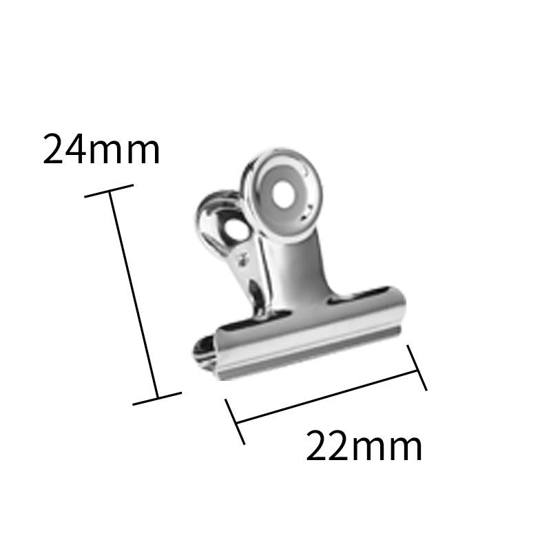Silver Metal Office Clips 22-90mm – Multipurpose Iron Clips for Storage & Snacks Round 0 (22mm) серебряный