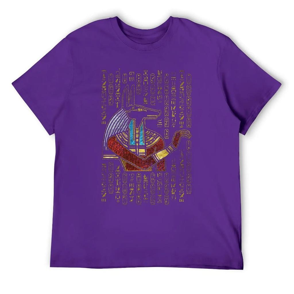 Egyptian Anubis Ornament Classic For Sale T-shirts Funny Graphic T-shirt Crewneck Motion  Nerd Leisure Eur Size