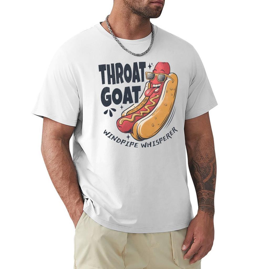 Throat Goat Hotdog TShirt Oversized Graphic Tee Rapper Graphic Tees Mens Designer Clothes