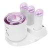 4 In 1 Wax Heater Anti Scald 3 Roll On Wax Warmer Single Pot Transparent Lid 220W for Home Use