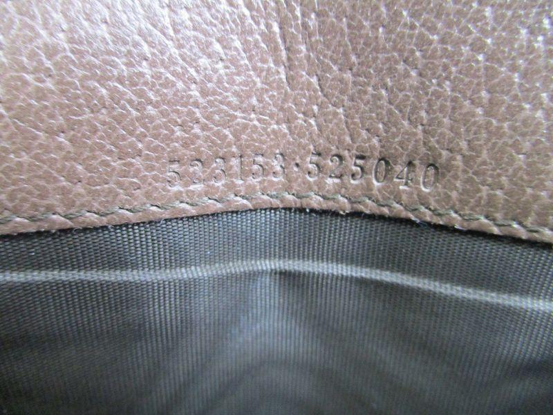 Authentische GUCCI GG Ophidia braunes Leder Web Strip Continental Geldbörse #a068 Überholt