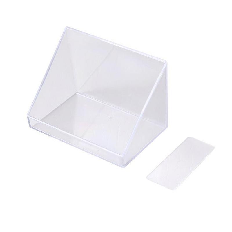 

Настенные коробки для хранения, органайзер для ванной, чехол с косым отверстием для хлопкового пластыря, клейкая коробка для макияжа, держатель для ювелирных изделий прозрачный