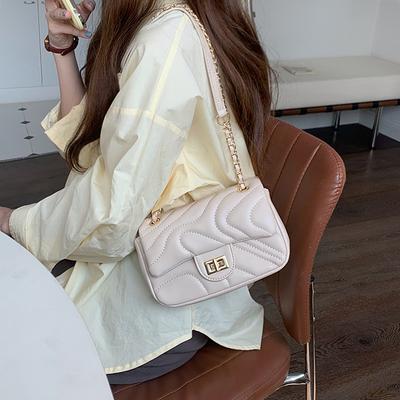 Estilo Primavera e Verão Nova Bolsa de Corrente Estilo Pequeno Perfume Textura Exquisita Bolsa Pequena Bolsa Transversal Versátil Feminina da Moda