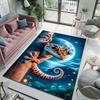 HD Lustiger Gecko-Druck Teppich für Wohnzimmer Schlafzimmer Badezimmer Matte Kreative Fußmatte Sofa Tisch Heimdekoration Bereichsteppich Robust