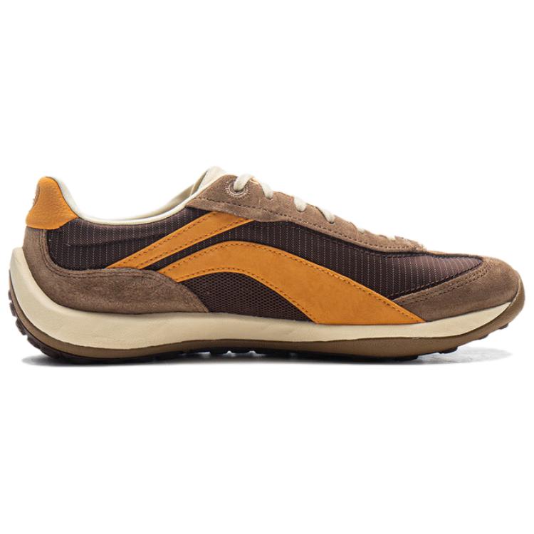 Nové BADMARKET x LiNing Heartflow Odpružení Rovnováha Lehké Nízké top Neformální Boty Unisex Lískově hnědá Zlatohnědá AGLV096-2