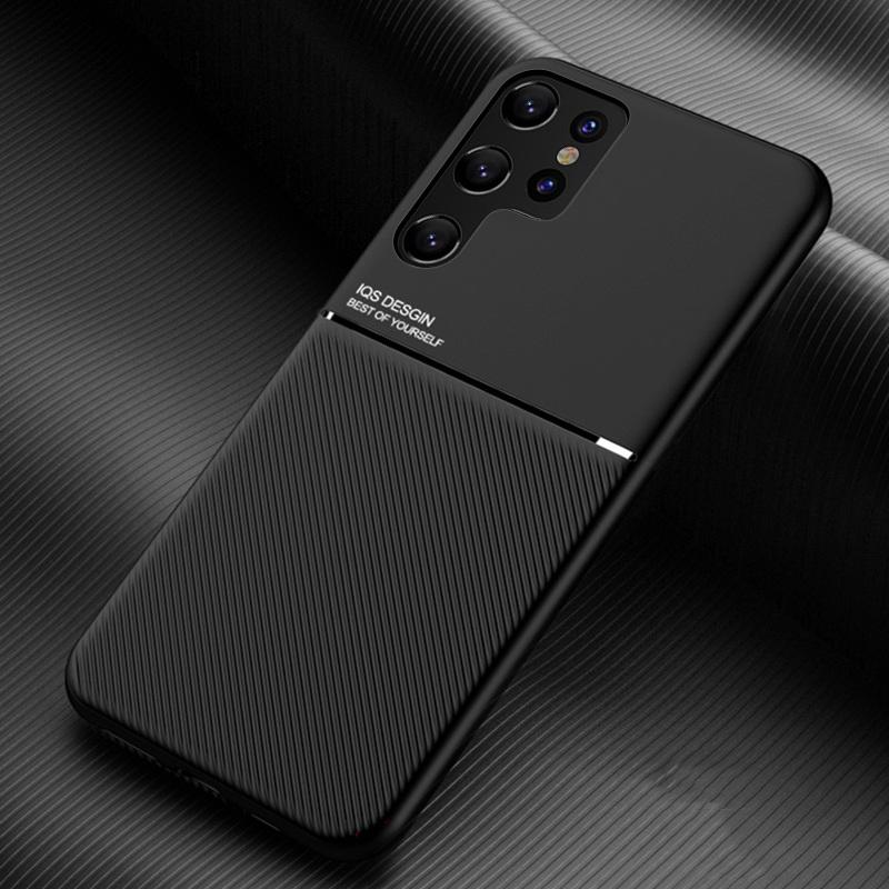 Ultrathin Leather Magnetic Case For Samsung S26 Ultra S25 Plus S23 FE S22 S21 S20 S24 FE Note 20 Ultra Matte Protect Phone Cover