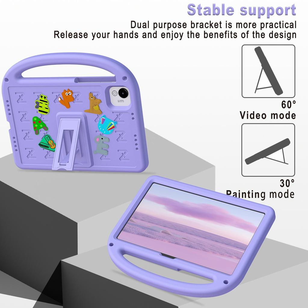 For Honor Pad X10 Pro/Pad X9a/Pad X9 Pro Kickstand Case Cartoon Design Anti-Drop EVA+PC Tablet Cover with Strap for Kids