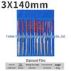 Diamond Grit Shaping Files Set: Electroplated Flat & Round Files for Woodworking