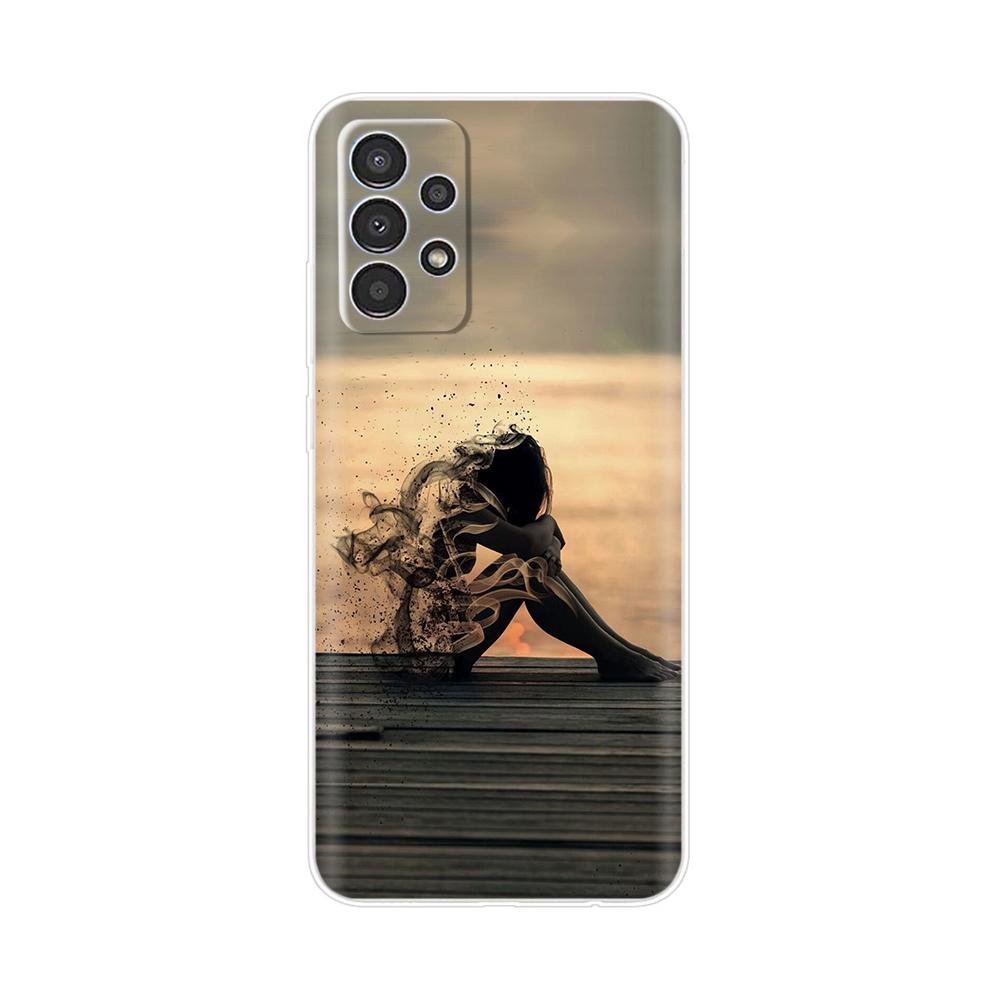 For Samsung Galaxy A52 Case A52S A72 A32 Cover Cute Flower Clear Soft Phone Back Cover For Samsung A 72 32 52 Fundas Transparent