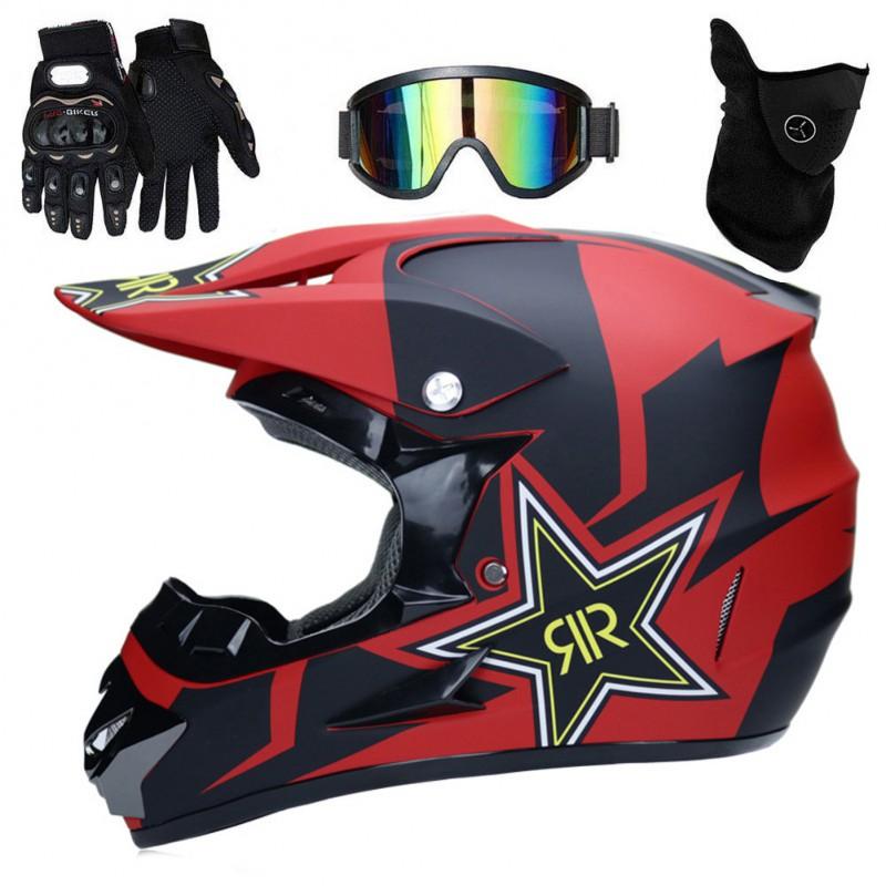 Full Face Motorcycle Helmet Off-Road Dirt Bike ATV Trail Riding Adult Unisex ABS Safety Gear S M L XL