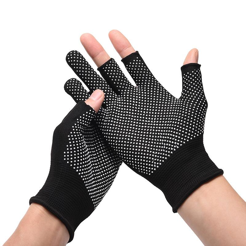 Guanti da Pesca Antiscivolo in Nylon Due/Tre/Mezza Dita Guanti Dispenser Pesca Sport Outdoor Traspiranti Guanti da Pesca